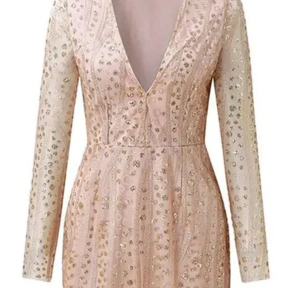 Never worn, tags on Sparkly gold party dress